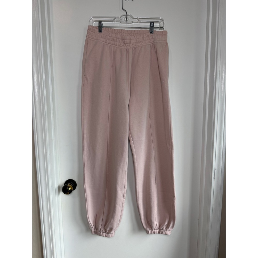 Nike Womens Fleece High-Rise Sweatpants Light‎ Pink Joggers Size M